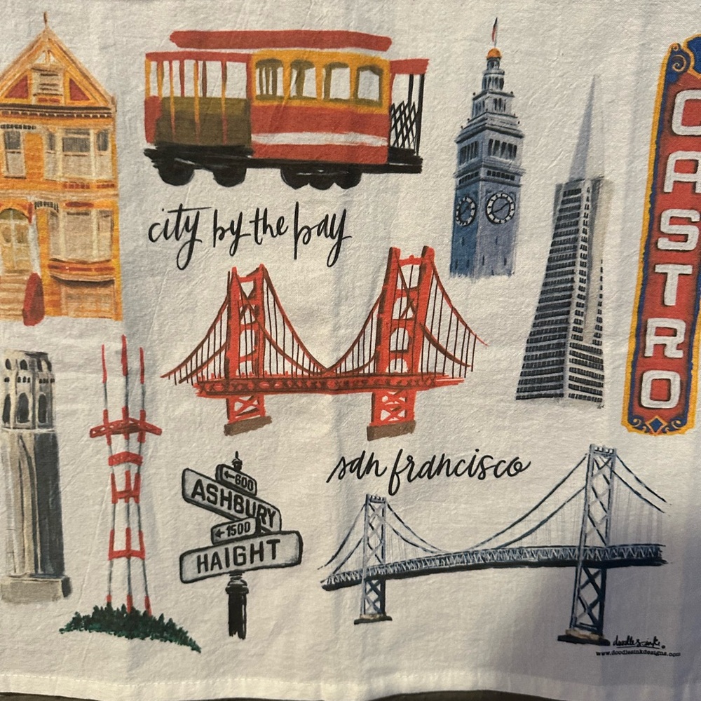 doodles.ink San Francisco Collage Tea Towel - Picture 9 of 11